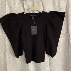 🔥Forever 21 Puff Sleeve Cropped Sweater🔥